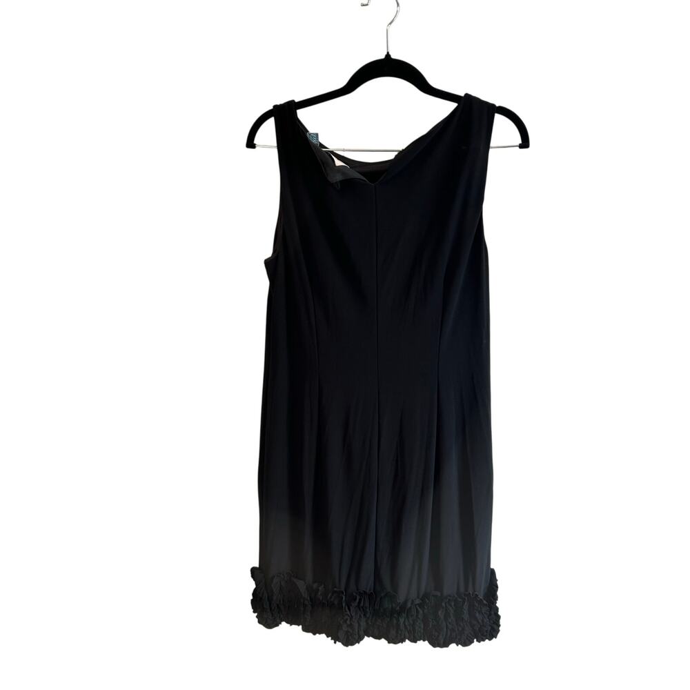 Julian Taylor Ruffle Bottom Black Dress 12